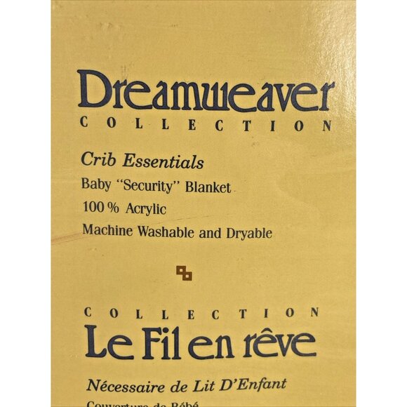 Vintage Bunny Esmond Dreamweaver Acrylic Baby Security Blanket Blue Satin Edge - Picture 2 of 11